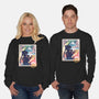Moon Mail Stamp-Unisex-Crew Neck-Sweatshirt-dandingeroz