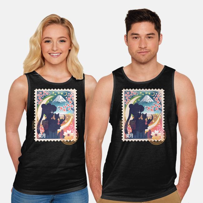 Moon Mail Stamp-Unisex-Basic-Tank-dandingeroz