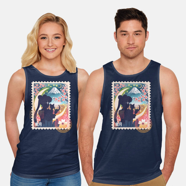 Moon Mail Stamp-Unisex-Basic-Tank-dandingeroz