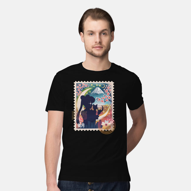 Moon Mail Stamp-Mens-Premium-Tee-dandingeroz