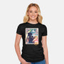 Moon Mail Stamp-Womens-Fitted-Tee-dandingeroz