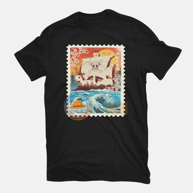 Pirate Mail Stamp-Mens-Premium-Tee-dandingeroz