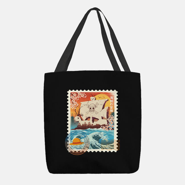 Pirate Mail Stamp-None-Basic Tote-Bag-dandingeroz