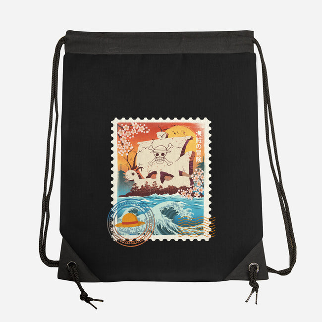 Pirate Mail Stamp-None-Drawstring-Bag-dandingeroz