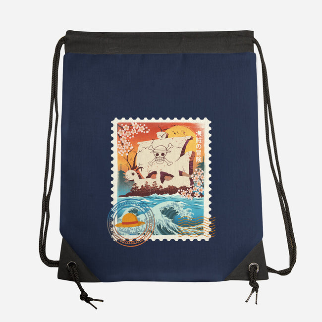 Pirate Mail Stamp-None-Drawstring-Bag-dandingeroz