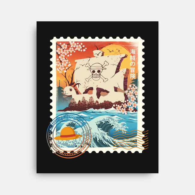 Pirate Mail Stamp-None-Stretched-Canvas-dandingeroz