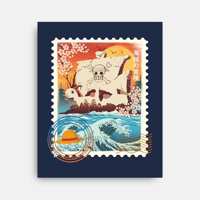 Pirate Mail Stamp-None-Stretched-Canvas-dandingeroz
