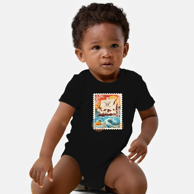 Pirate Mail Stamp-Baby-Basic-Onesie-dandingeroz