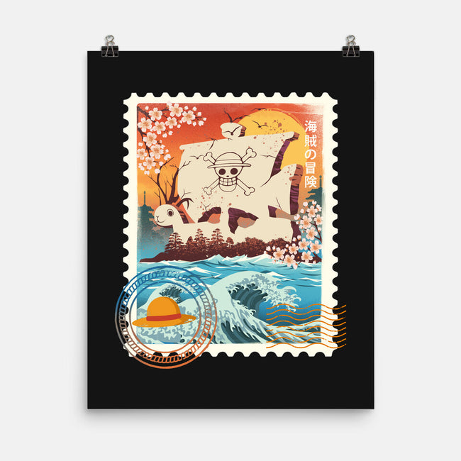 Pirate Mail Stamp-None-Matte-Poster-dandingeroz