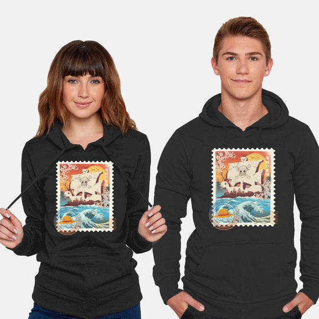 Pirate Mail Stamp-Unisex-Pullover-Sweatshirt-dandingeroz