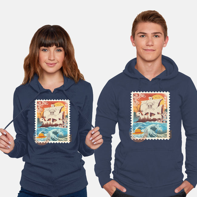Pirate Mail Stamp-Unisex-Pullover-Sweatshirt-dandingeroz