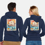 Pirate Mail Stamp-Unisex-Zip-Up-Sweatshirt-dandingeroz