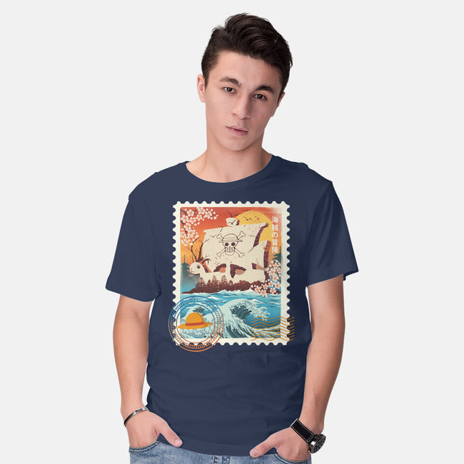 Pirate Mail Stamp-Mens-Basic-Tee-dandingeroz