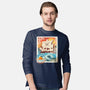 Pirate Mail Stamp-Mens-Long Sleeved-Tee-dandingeroz