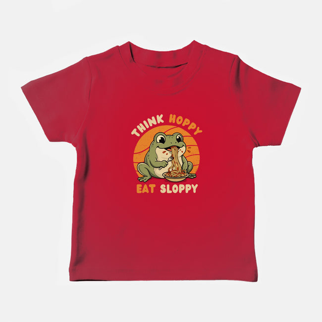 Think Hoppy Eat Sloppy-Baby-Basic-Tee-Trendlory