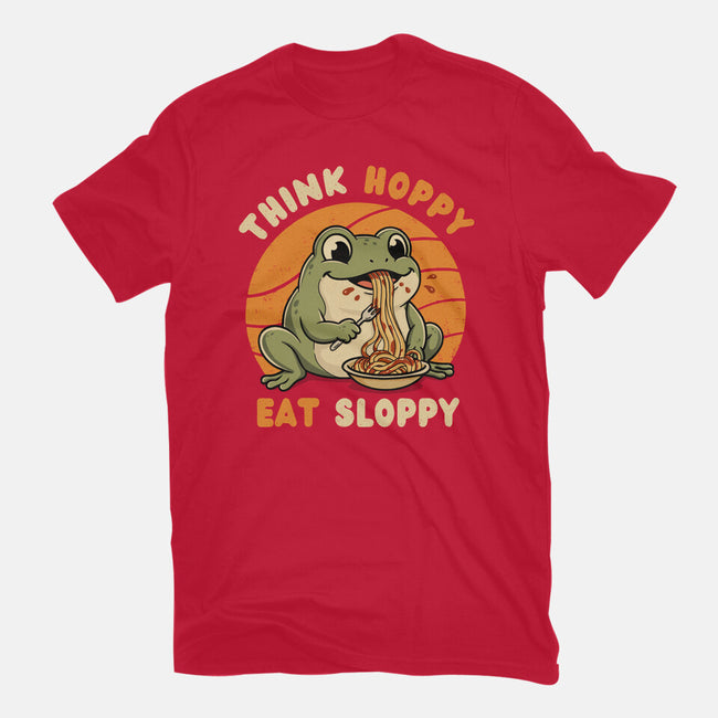Think Hoppy Eat Sloppy-Womens-Fitted-Tee-Trendlory