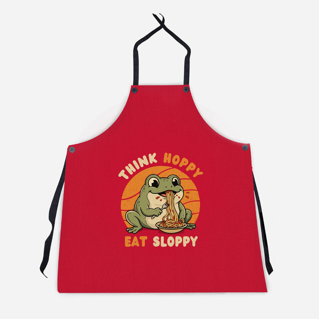 Think Hoppy Eat Sloppy-Unisex-Kitchen-Apron-Trendlory
