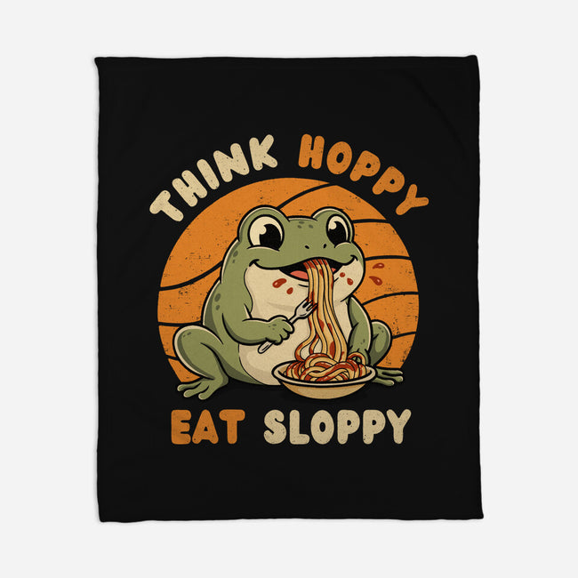 Think Hoppy Eat Sloppy-None-Fleece-Blanket-Trendlory