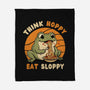 Think Hoppy Eat Sloppy-None-Fleece-Blanket-Trendlory