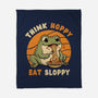 Think Hoppy Eat Sloppy-None-Fleece-Blanket-Trendlory