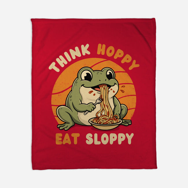 Think Hoppy Eat Sloppy-None-Fleece-Blanket-Trendlory