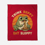 Think Hoppy Eat Sloppy-None-Fleece-Blanket-Trendlory