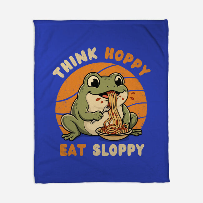Think Hoppy Eat Sloppy-None-Fleece-Blanket-Trendlory