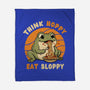 Think Hoppy Eat Sloppy-None-Fleece-Blanket-Trendlory