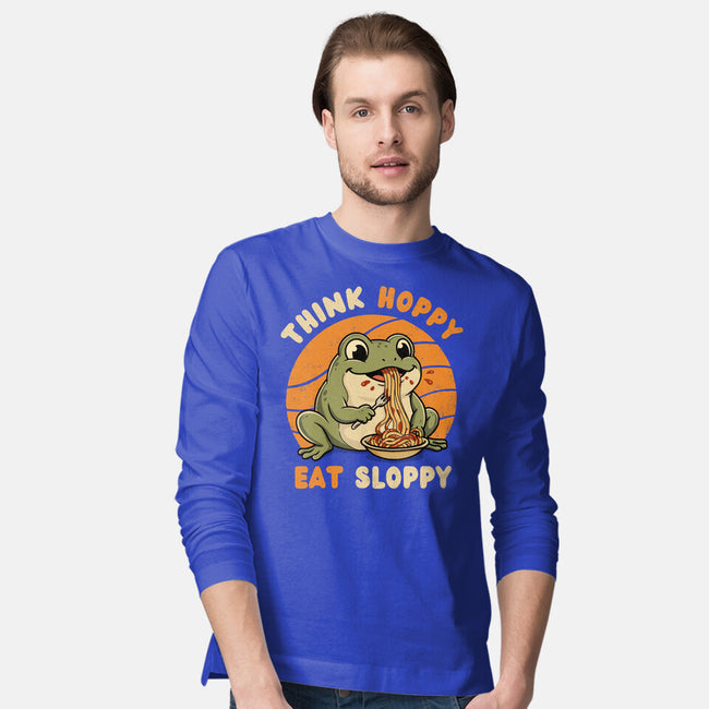Think Hoppy Eat Sloppy-Mens-Long Sleeved-Tee-Trendlory