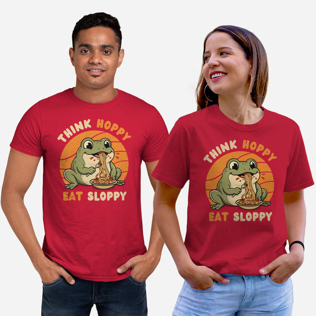 Think Hoppy Eat Sloppy-Unisex-Basic-Tee-Trendlory