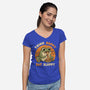 Think Hoppy Eat Sloppy-Womens-V-Neck-Tee-Trendlory
