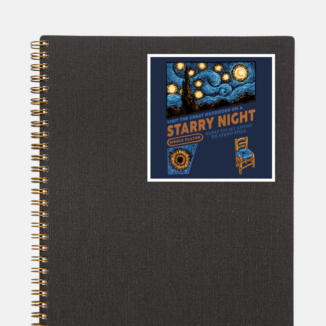 Starry Outdoors-None-Glossy-Sticker-glitchygorilla
