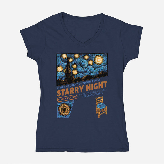 Starry Outdoors-Womens-V-Neck-Tee-glitchygorilla