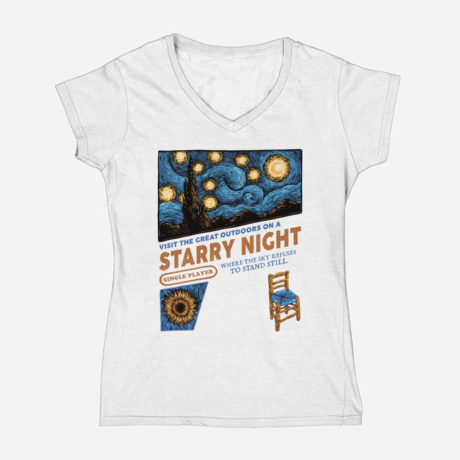Starry Outdoors-Womens-V-Neck-Tee-glitchygorilla