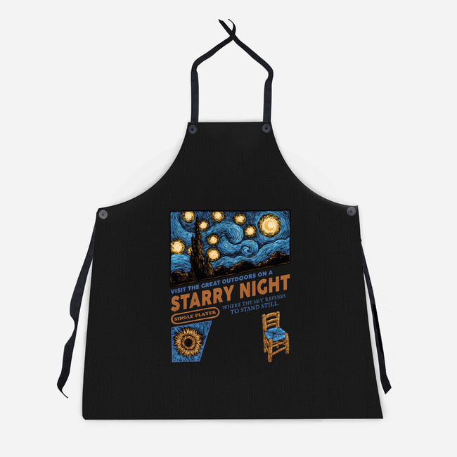 Starry Outdoors-Unisex-Kitchen-Apron-glitchygorilla