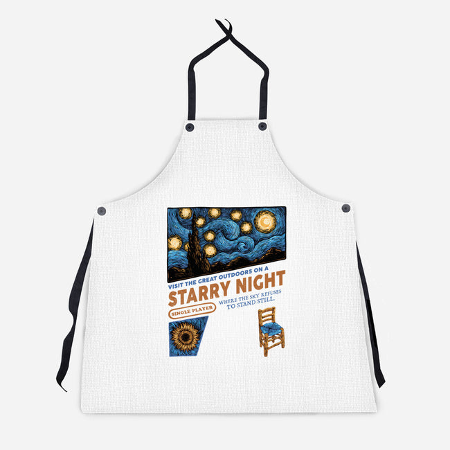 Starry Outdoors-Unisex-Kitchen-Apron-glitchygorilla