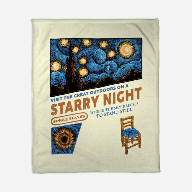 Starry Outdoors-None-Fleece-Blanket-glitchygorilla