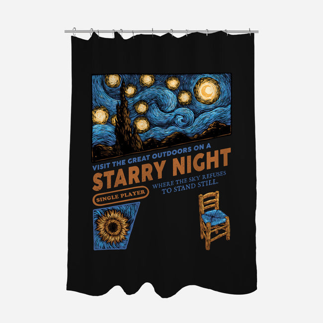 Starry Outdoors-None-Polyester-Shower Curtain-glitchygorilla
