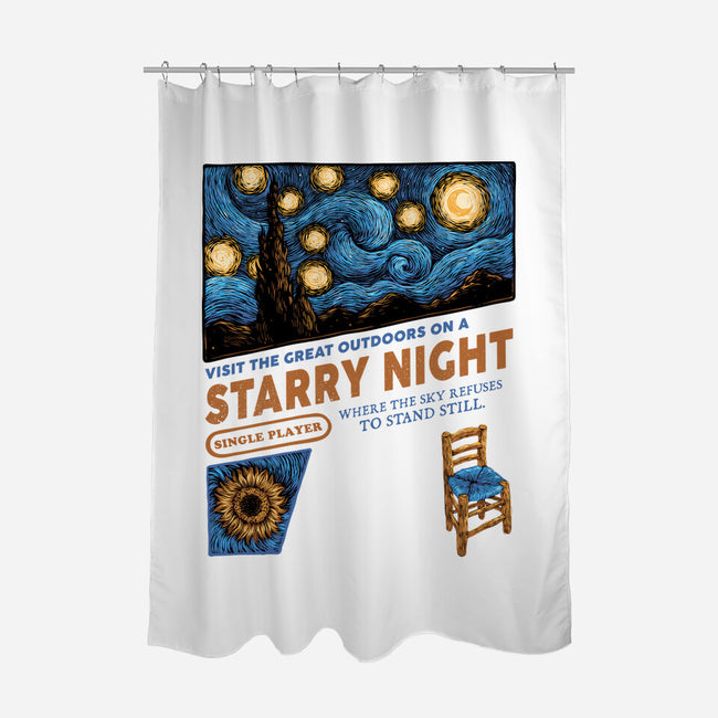 Starry Outdoors-None-Polyester-Shower Curtain-glitchygorilla