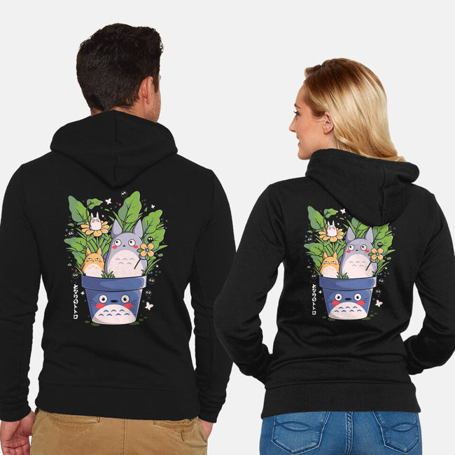 Spirits Garden-Unisex-Zip-Up-Sweatshirt-Eoli Studio