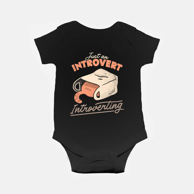 Just An Introvert Introverting-Baby-Basic-Onesie-eduely