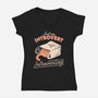 Just An Introvert Introverting-Womens-V-Neck-Tee-eduely