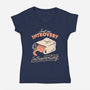 Just An Introvert Introverting-Womens-V-Neck-Tee-eduely