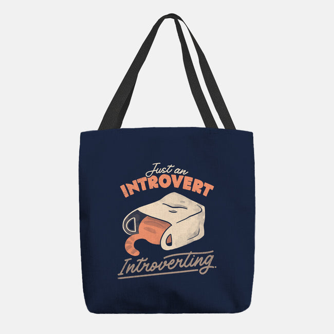 Just An Introvert Introverting-None-Basic Tote-Bag-eduely