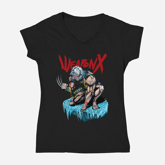 Berserker Weapon X-Womens-V-Neck-Tee-manoystee