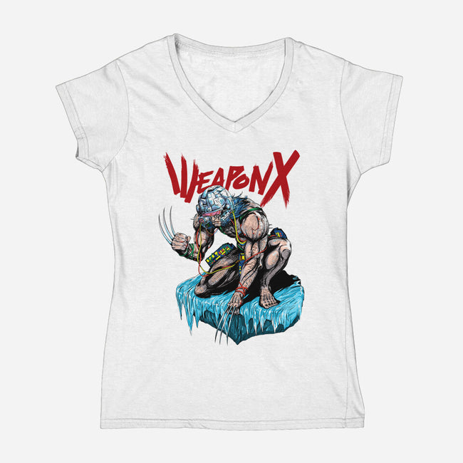 Berserker Weapon X-Womens-V-Neck-Tee-manoystee