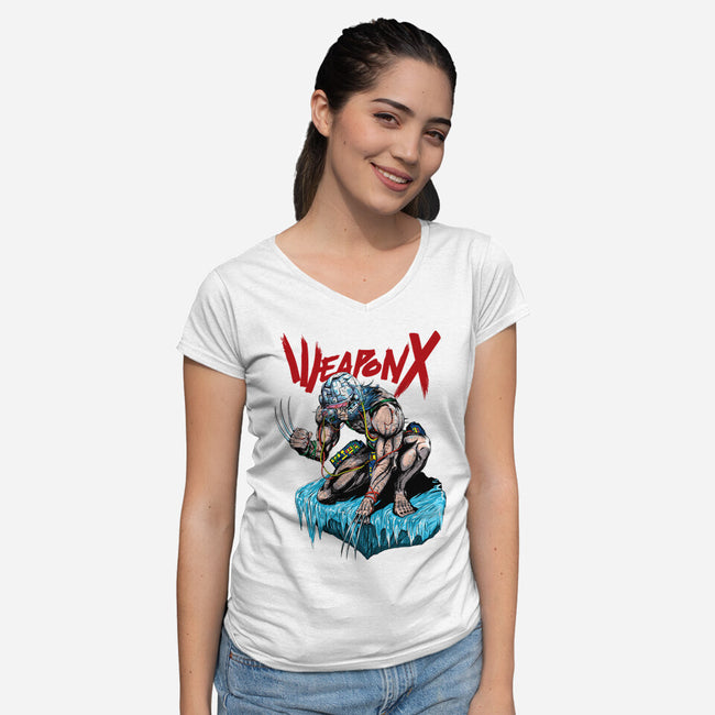 Berserker Weapon X-Womens-V-Neck-Tee-manoystee
