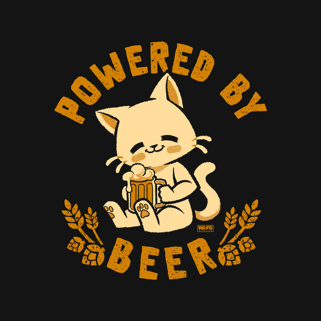 Powered By Beer Cat-Mens-Basic-Tee-worlddominationforcats