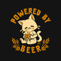 Powered By Beer Cat-Unisex-Basic-Tee-worlddominationforcats