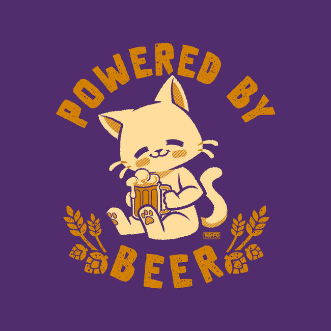 Powered By Beer Cat-None-Fleece-Blanket-worlddominationforcats
